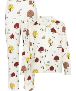 Knowledge Cotton Apparel Trees Yes Please Pyjama Set White