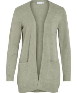 Vila Ril Open Cardigan Oil Green