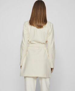 Vila Cooley Collar Belt Coat Birch