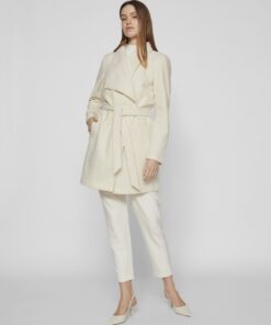 Vila Cooley Collar Belt Coat Birch
