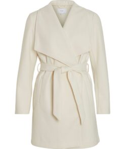 Vila Cooley Collar Belt Coat Birch