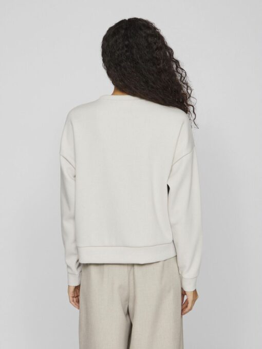 Vila Reflect Emb Lumi Sweatshirt Glacier Gray