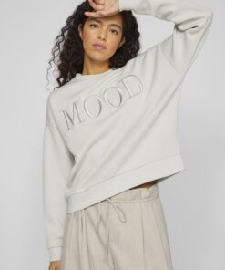 Vila Reflect Emb Lumi Sweatshirt Glacier Gray