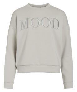 Vila Reflect Emb Lumi Sweatshirt Glacier Gray