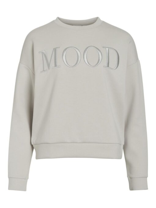 Vila Reflect Emb Lumi Sweatshirt Glacier Gray