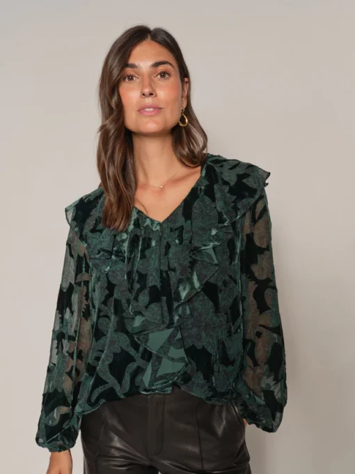 Mos Mosh Basile Burn Blouse Storm Blue