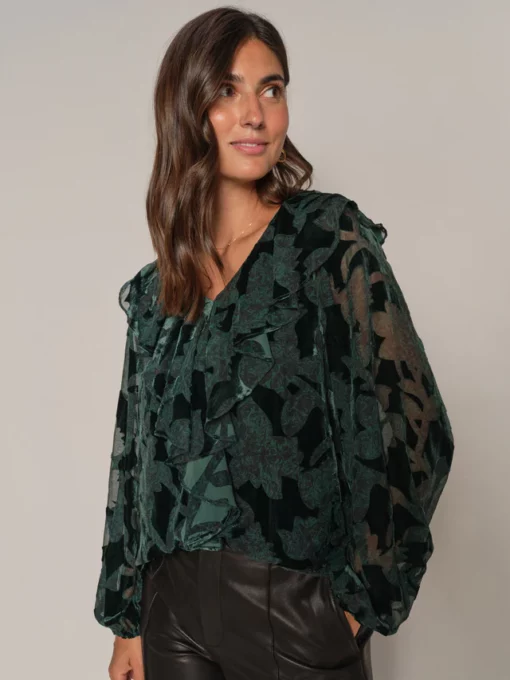 Mos Mosh Basile Burn Blouse Storm Blue