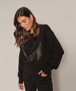 Mos Mosh Dakota Glam Sweatshirt Black
