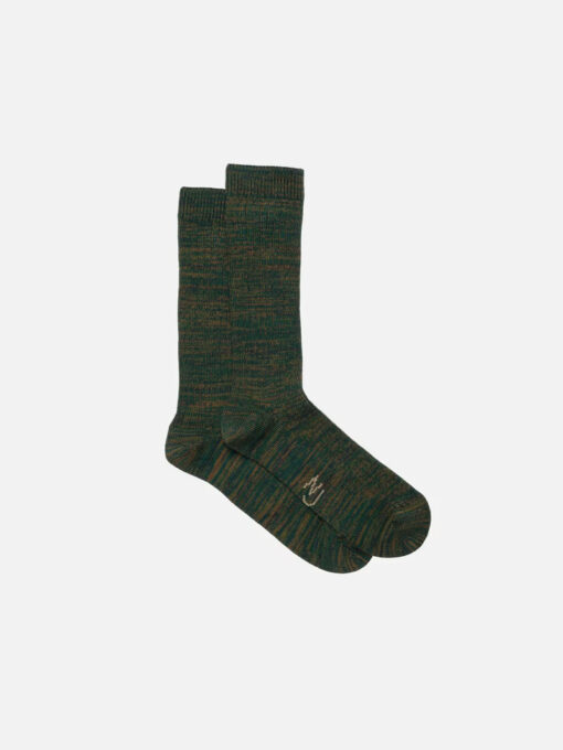 Nudie Jeans Rasmusson Women Rib Sock Green Melange