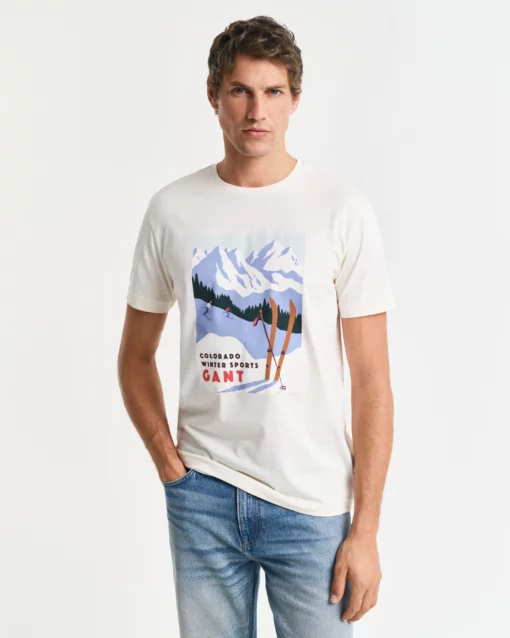 Gant Winter Sports T-shirt Cream