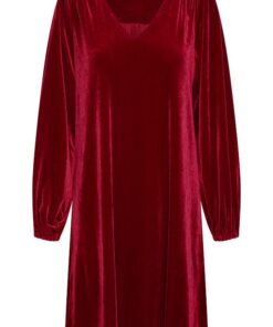 Part Two Madi Velvet Dress Rhythmic Red