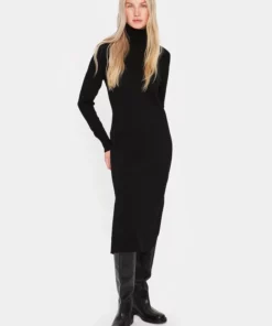 Saint Tropez Milasz Roll Neck Long Dress Black