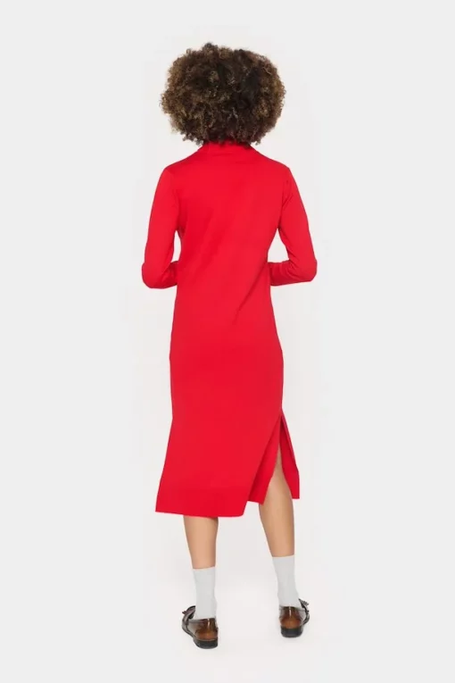 Saint Tropez Milasz Roll Neck Long Dress Racing Red