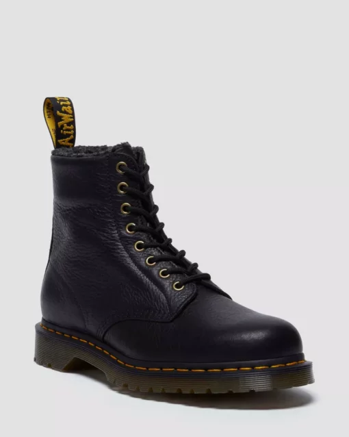 Dr. Martens 1460 Faux Fur Lined Lace-up Boots Black