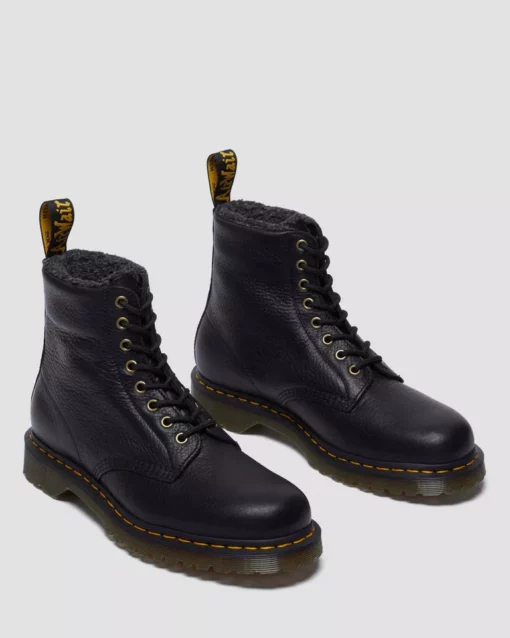Dr. Martens 1460 Faux Fur Lined Lace-up Boots Black