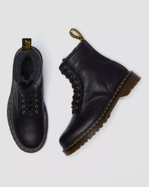Dr. Martens 1460 Faux Fur Lined Lace-up Boots Black