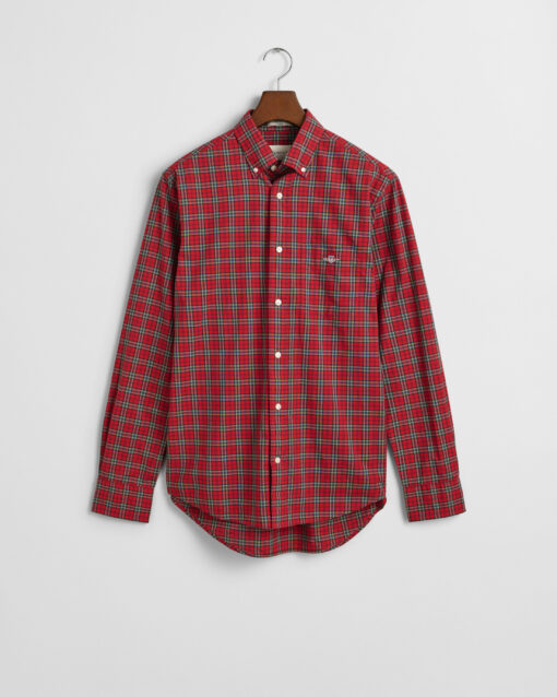 Gant Reg Flannel Check Shirt Ruby Red