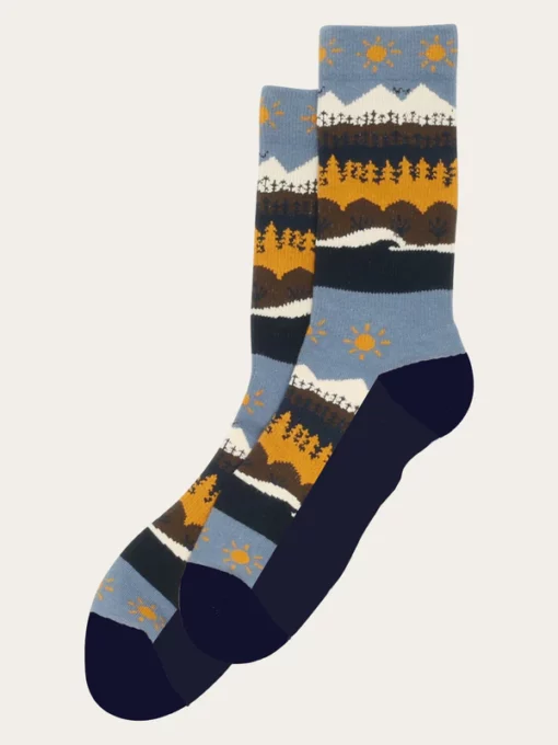 Knowledge Cotton Apparel Fair Isle Socks