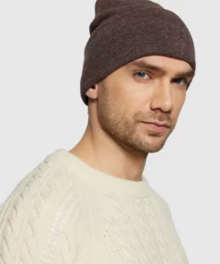 Knowledge Cotton Apparel Embossed Owl Beanie Demitasse