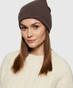 Knowledge Cotton Apparel Embossed Owl Beanie Demitasse