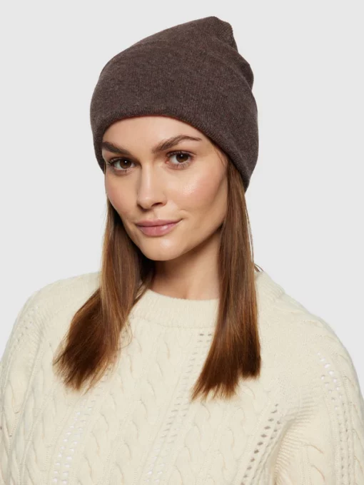 Knowledge Cotton Apparel Embossed Owl Beanie Demitasse