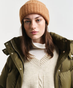 Gant Woman Alpaca Wool Blend Beanie Cocao Brown