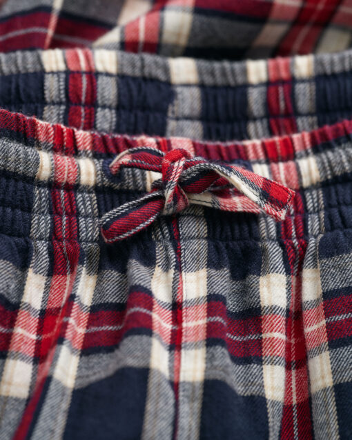 Gant Teens Flannel Check Pyjama Pants Evening Blue