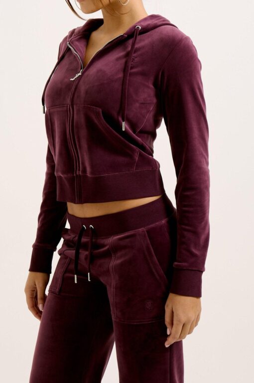 Juicy Couture Classic Velour Robertson Zip Hoodie Wine Tasting