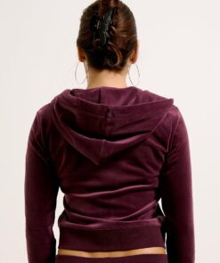 Juicy Couture Classic Velour Robertson Zip Hoodie Wine Tasting