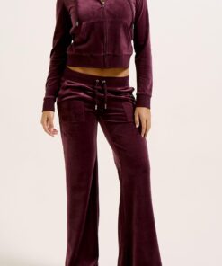 Juicy Couture Classic Velour Robertson Zip Hoodie Wine Tasting