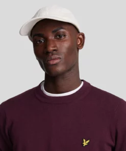 Lyle & Scott Cotton Merino Crew Neck Jumper Burgundy