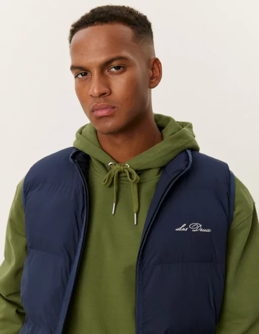 Les Deux Newport Padded Vest Dark Navy