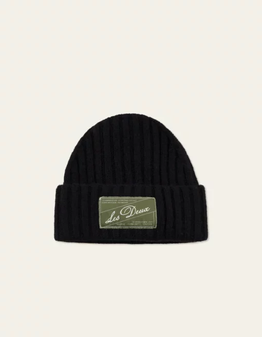 Les Deux Wells Wool Beanie Black