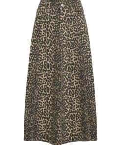 Vila Ichia Leopard Skirt Birch