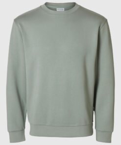 Selected Homme Manuel Soft Crew Neck Sweat Iceberg Green