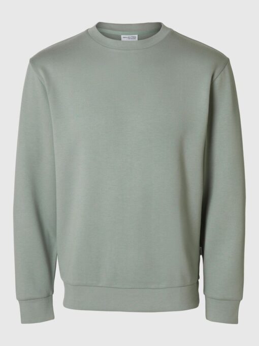 Selected Homme Manuel Soft Crew Neck Sweat Iceberg Green
