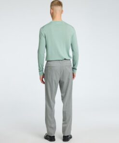 Selected Homme Tapered Leroy Pleat Pants Medium Grey Melange