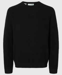 Selected Homme Ross Crew Neck Knit Black