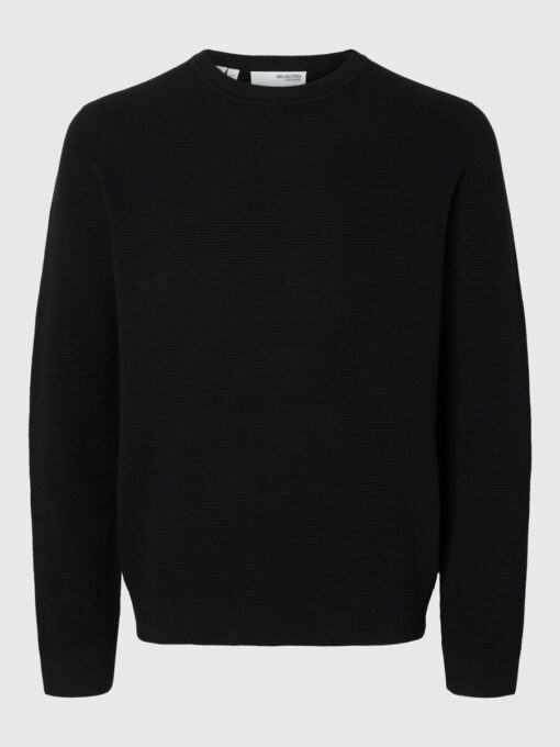 Selected Homme Ross Crew Neck Knit Black
