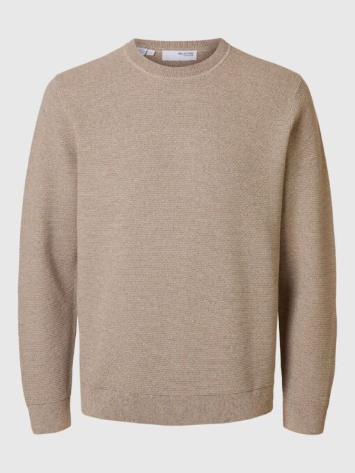 Selected Homme Ross Crew Neck Knit Oatmeal