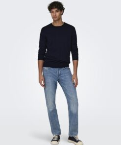 Only & Sons Wyler Life Crew Neck Knit Dark Navy
