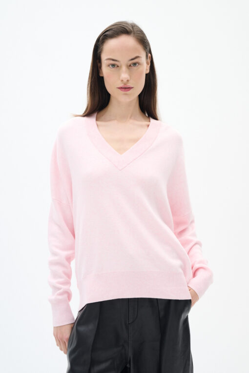 InWear Foster V-neck Pale Pink Melange
