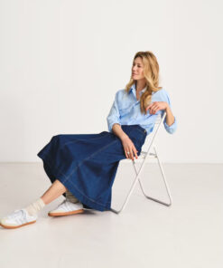 Part Two Petrina Skirt Dark Vintage Denim