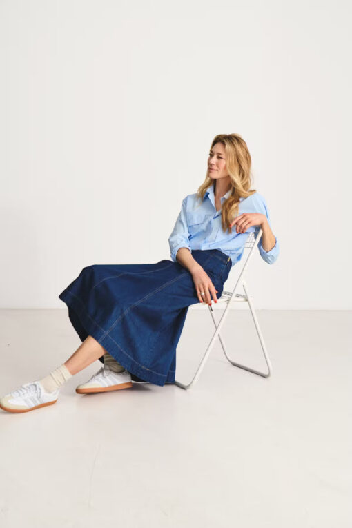 Part Two Petrina Skirt Dark Vintage Denim