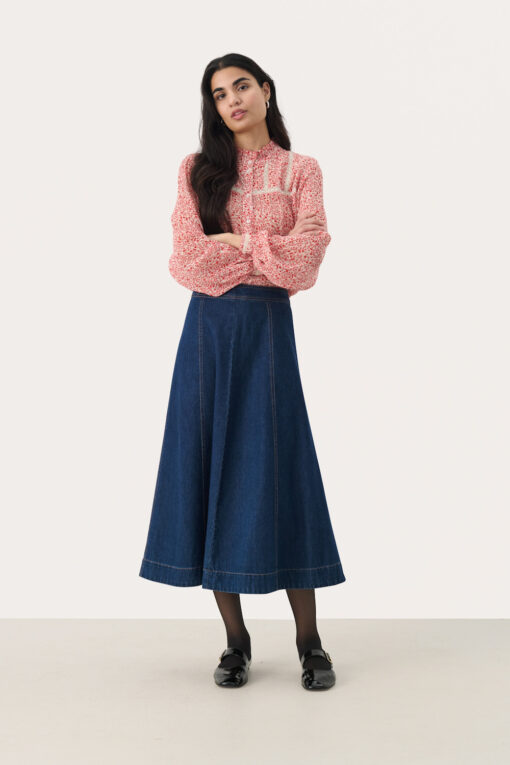 Part Two Petrina Skirt Dark Vintage Denim