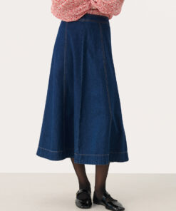 Part Two Petrina Skirt Dark Vintage Denim