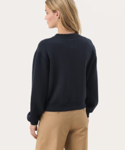 Part Two Parmona Sweatshirt Jacket Dark Navy