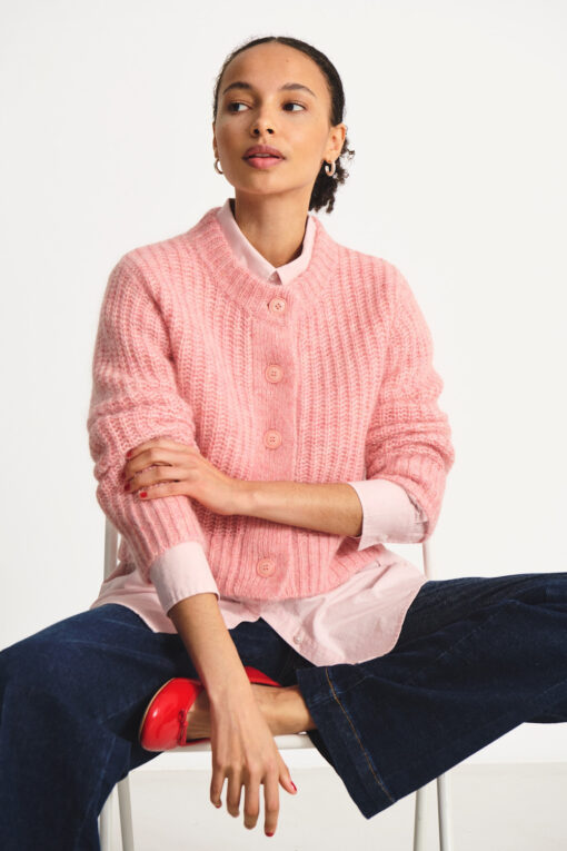 Part Two Pirette Cardigan Peaches N' Cream Melange