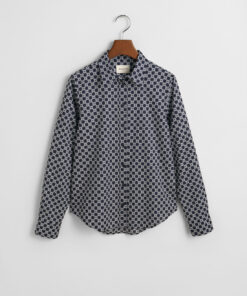 Gant Woman Reg Geometric Voile Shirt Evening Blue