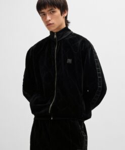 Hugo Dranchiso Velvet Sweatshirt Black